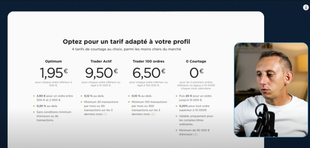 interface Fortuneo tarif courtage