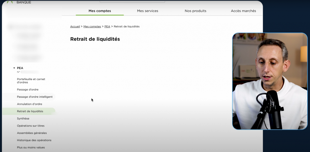 retrait liquidité